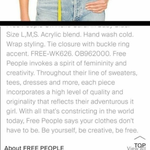 Free People Hello Cardi short sleeve sweater Yellow Small - Picture 7 of 7